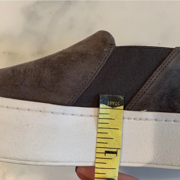 Vince Warren Slip-on Platform Grey Suede Sneaker - Picture 5 of 14